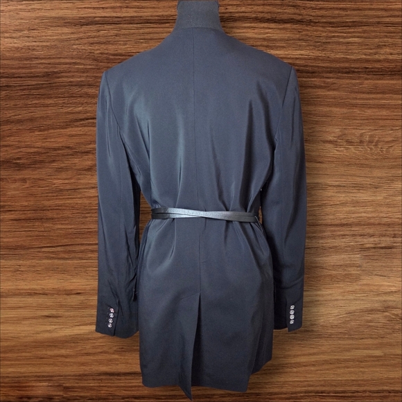 Micheal Kors Black Women's Blazer with Belt Size 8 - Picture 3 of 11